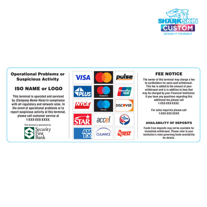 Security First Bank All-in-One Decal Option 3 - 10" x 4"
