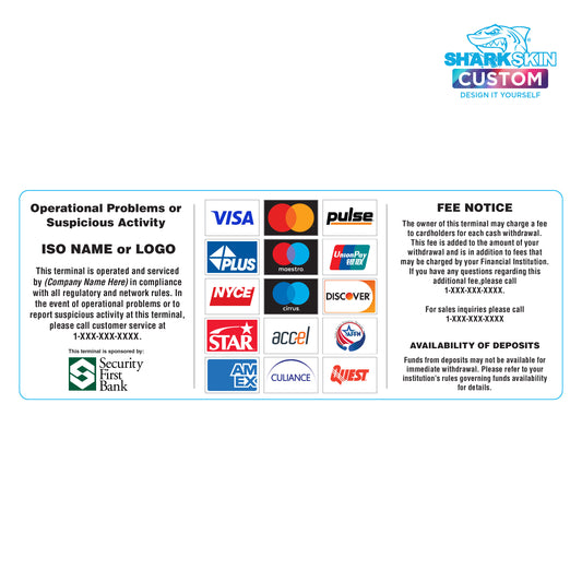 Security First Bank All-in-One Decal Option 3 - 10" x 4"