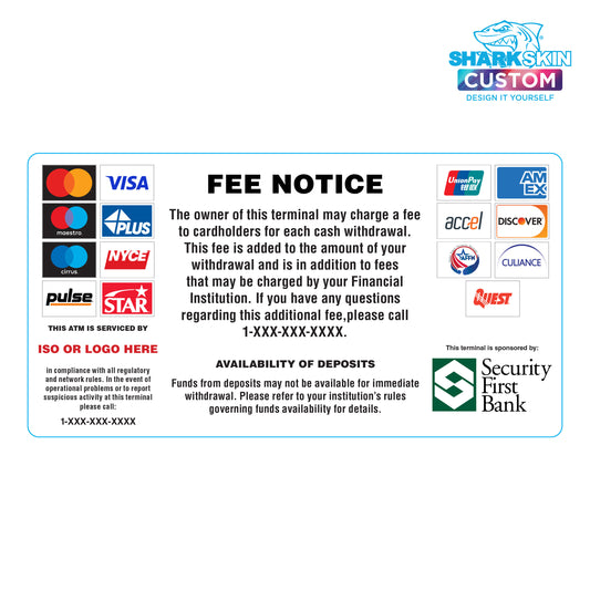 Security First Bank All-in-One Decal - 8" x 4"