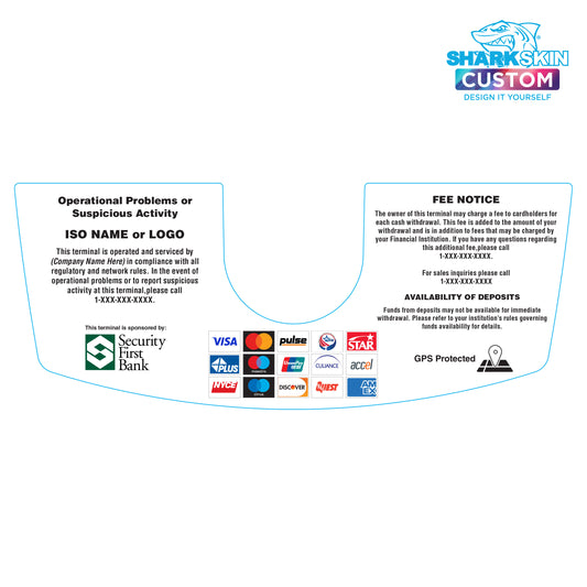Security First Bank Genmega 2500 Dispenser Decal
