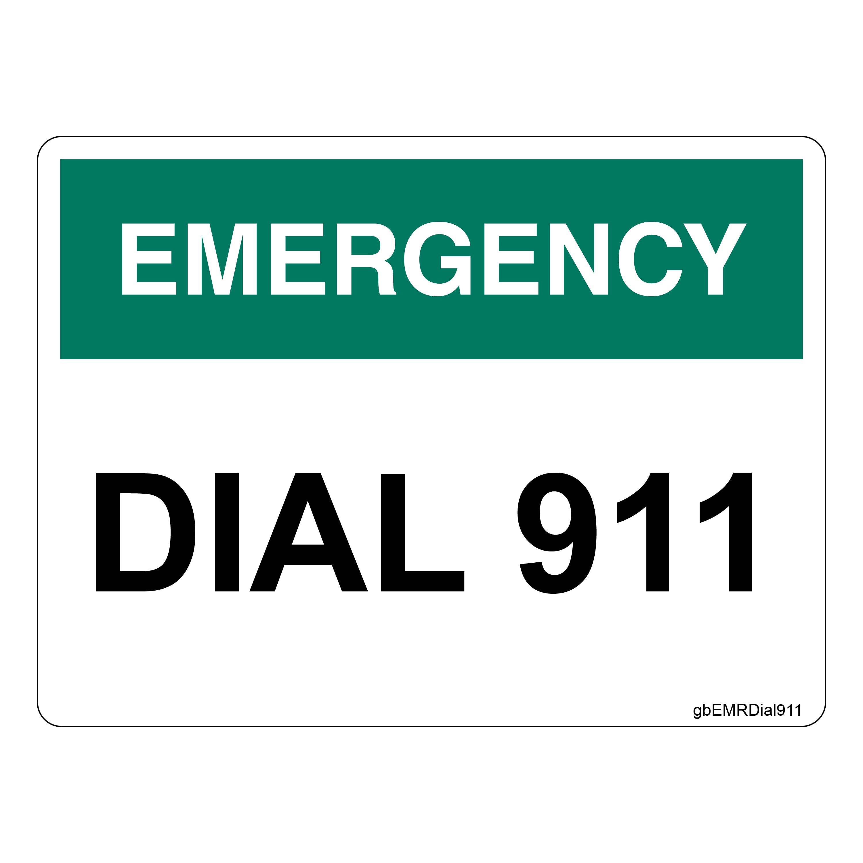 Dial Security Sticker Emergency Dial 911 Decal | GetBranded.com
