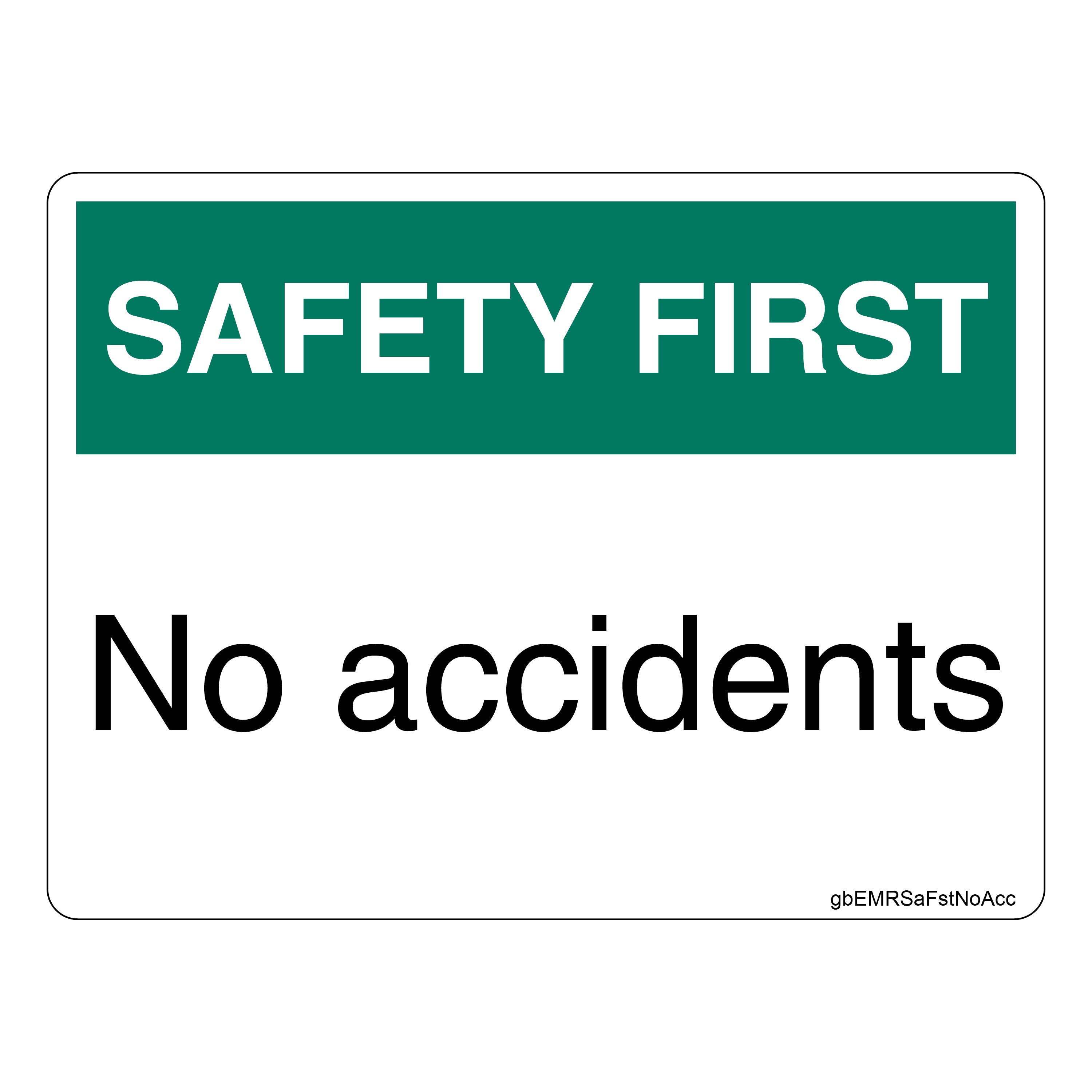 Safety First No Accidents Decal | GetBranded.com