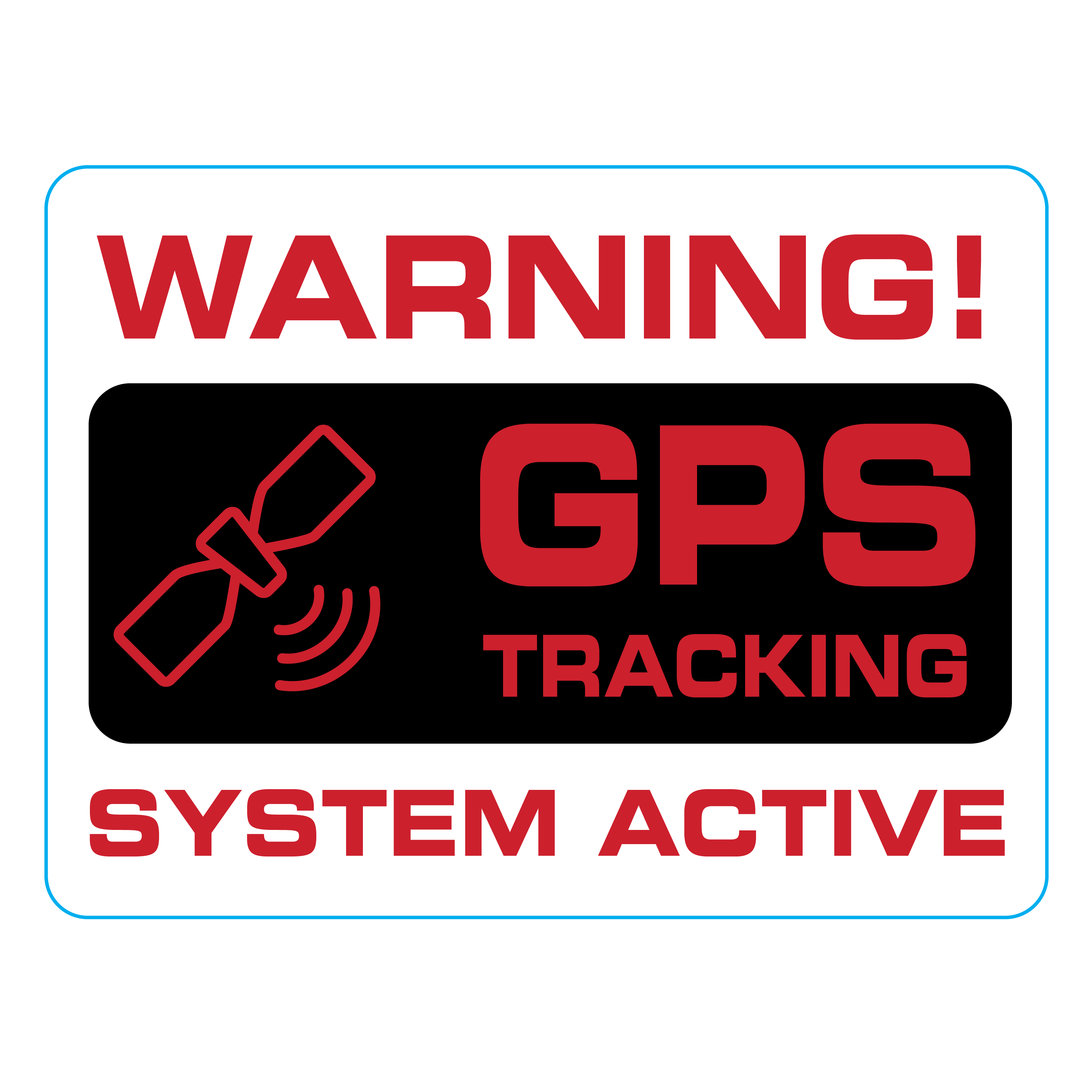 GPS Tracking System Decal - 4x3 | GetBranded.com