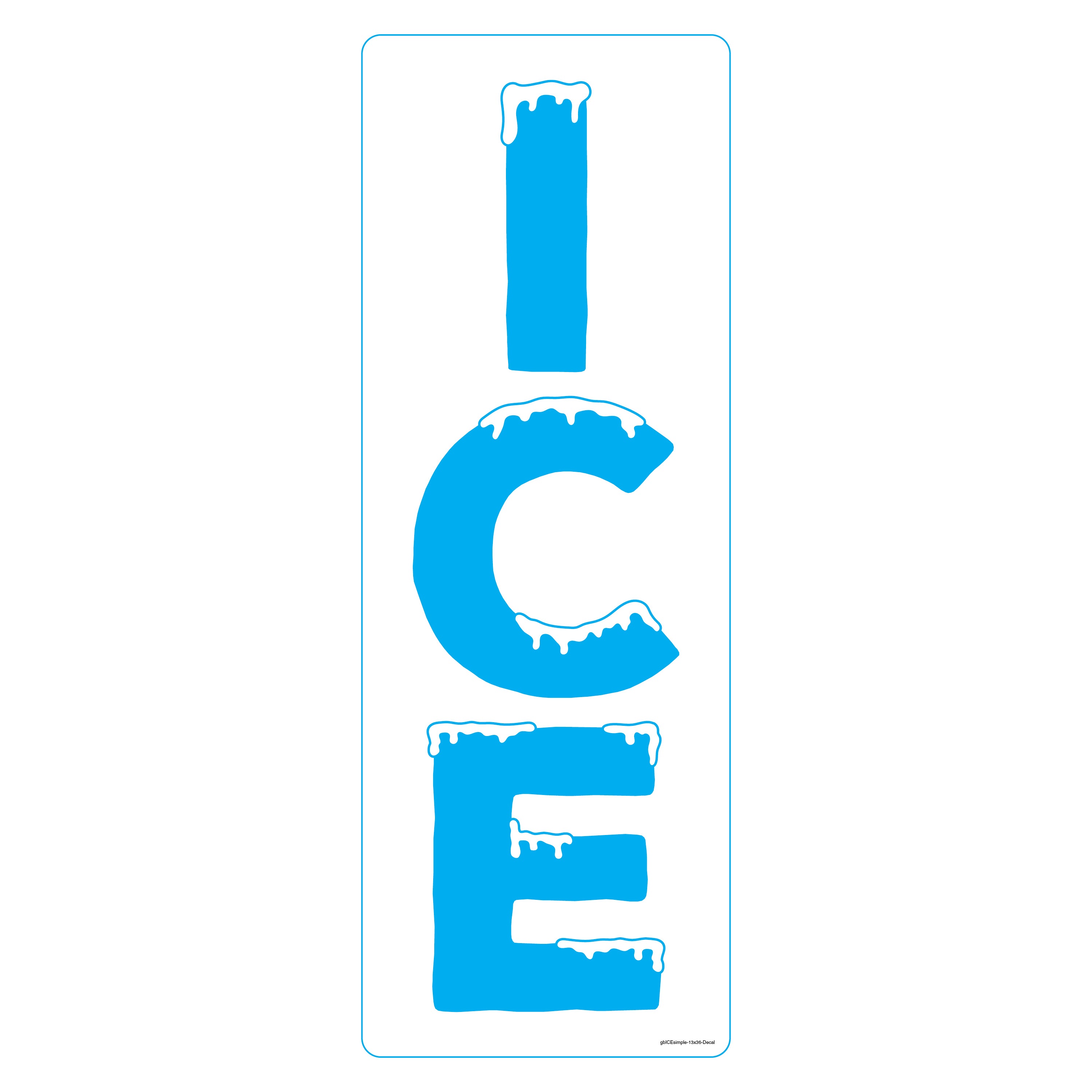 Ice Decal - Vertical | GetBranded.com