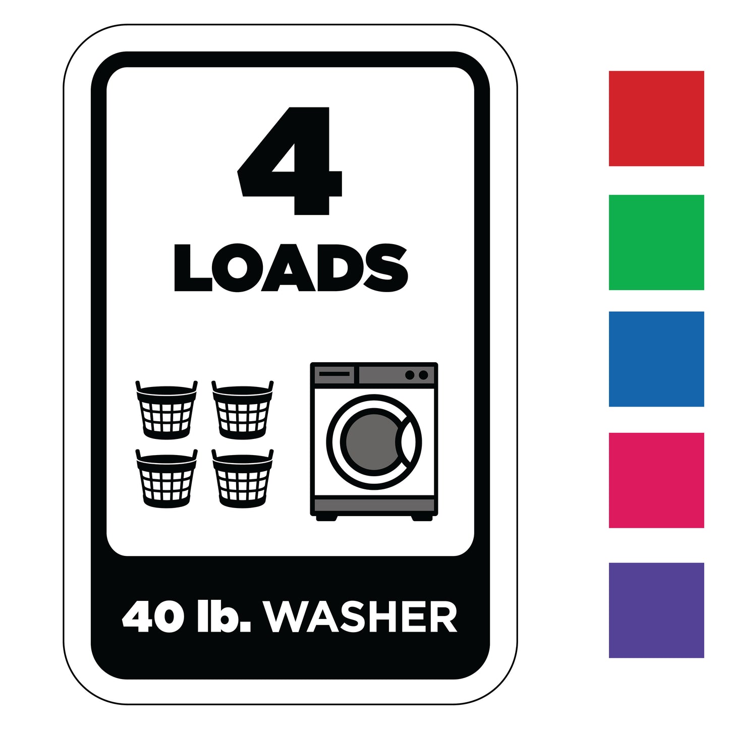 40 lb Washer Rectangle Decal