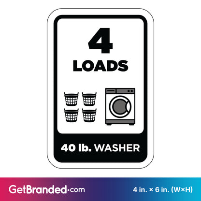 40 lb Washer Rectangle Decal