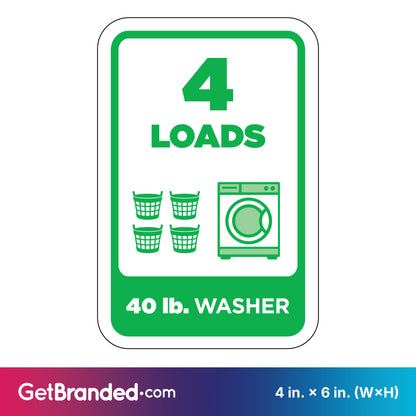 40 lb Washer Rectangle Decal