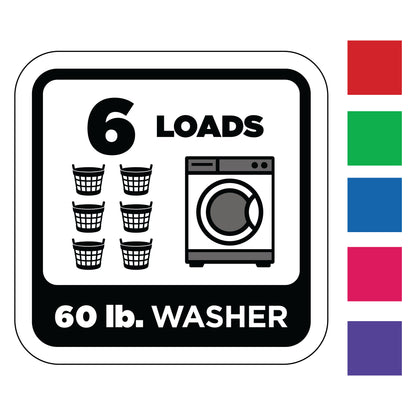 60 lb Washer Square Decal (4" x 4"). Available in 6 color options