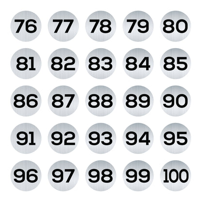 Equipment Number Decals - Silver