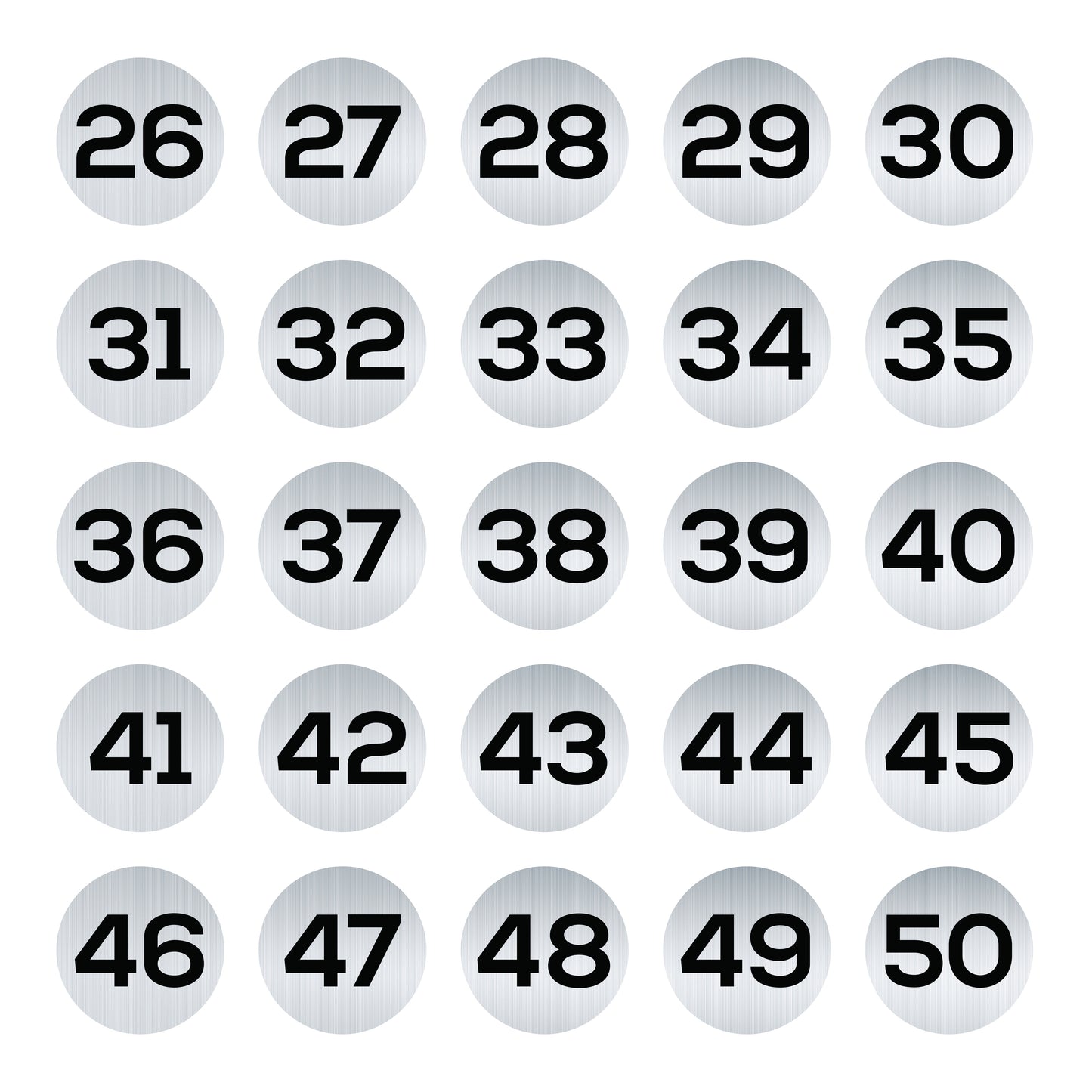 Equipment Number Decals - Silver
