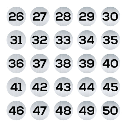 Equipment Number Decals - Silver