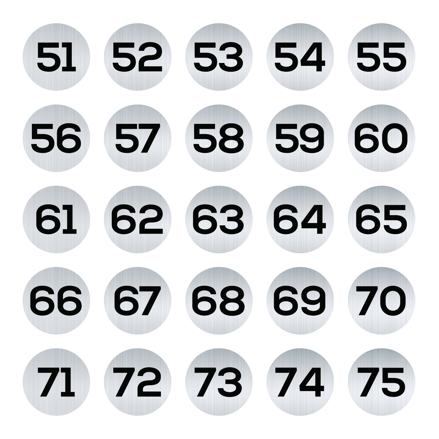 Equipment Number Decals - Silver