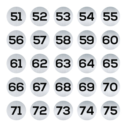 Equipment Number Decals - Silver