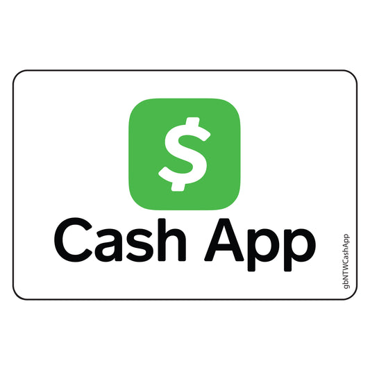 Single Network Decal, Cash App. 3 inches by 2 inches in size.
