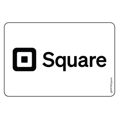 Single Network Decal, Square. 3 inches by 2 inches in size.