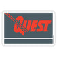 Single Network Decal, Quest. 3 inches by 2 inches in size.