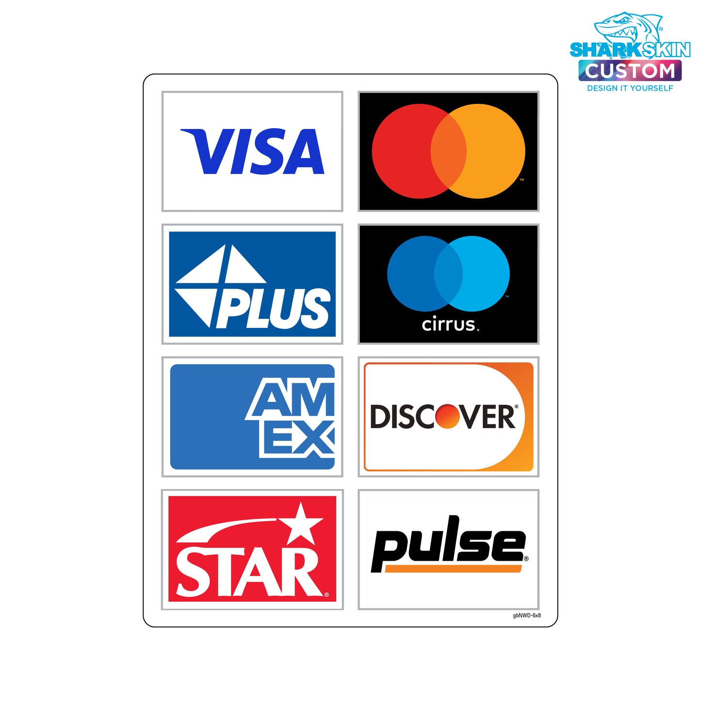 Eight Network Decal. 6 inches by 8 inches in size.