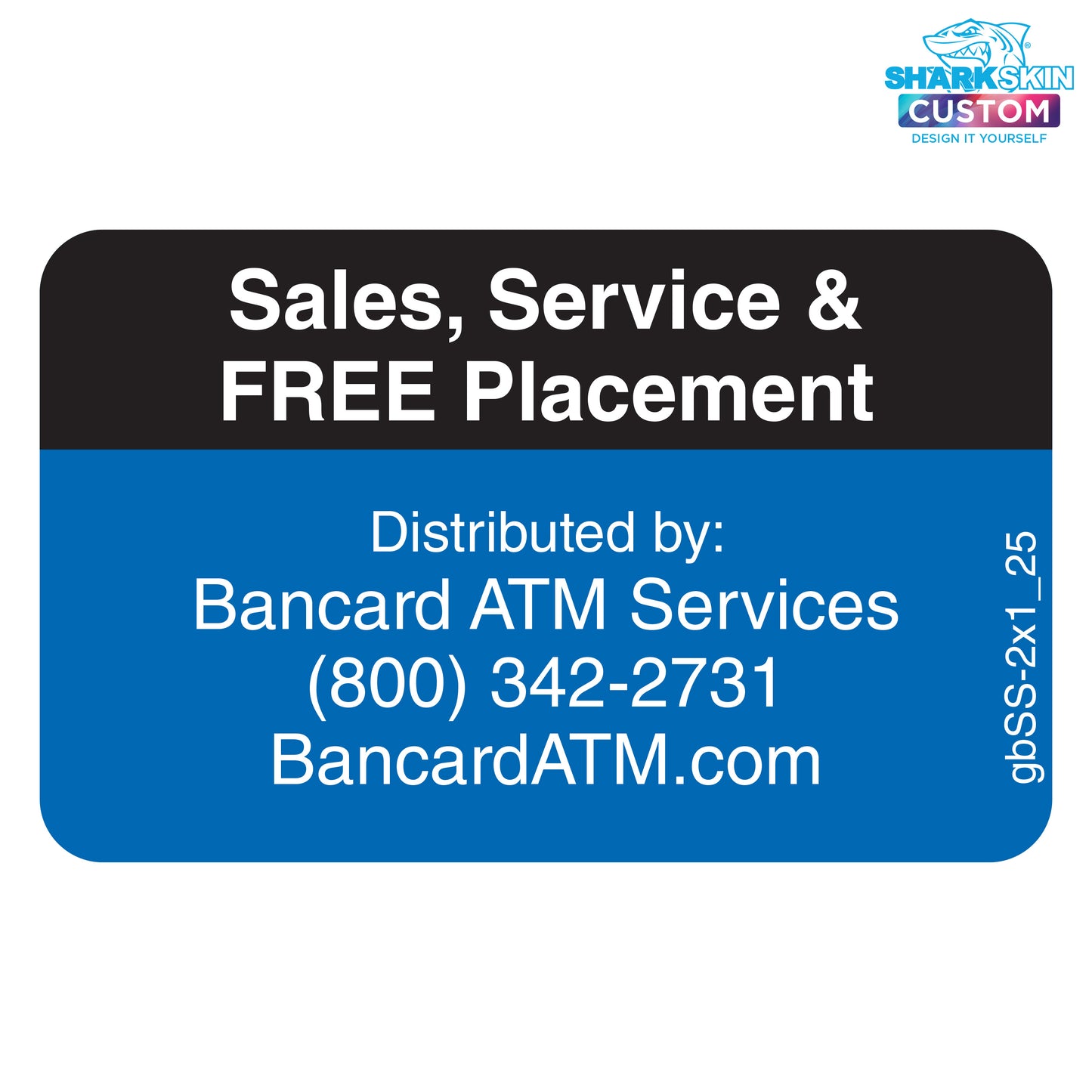 Sales & Service Decal - 2" x 1.25"