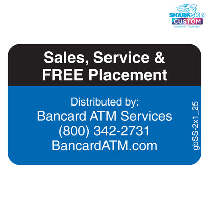 Sales & Service Decal - 2" x 1.25"