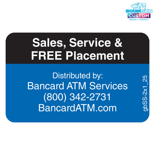 Sales & Service Decal - 2" x 1.25"