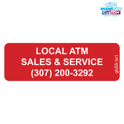 3" x 1" Sales & Service Decal