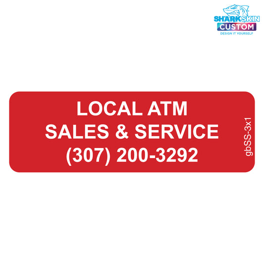 3" x 1" Sales & Service Decal