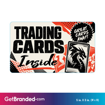 Trading Cards Inside Decal - 5" x 3"