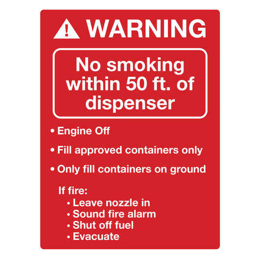 No Smoking at Fuel Dispensers warning sign