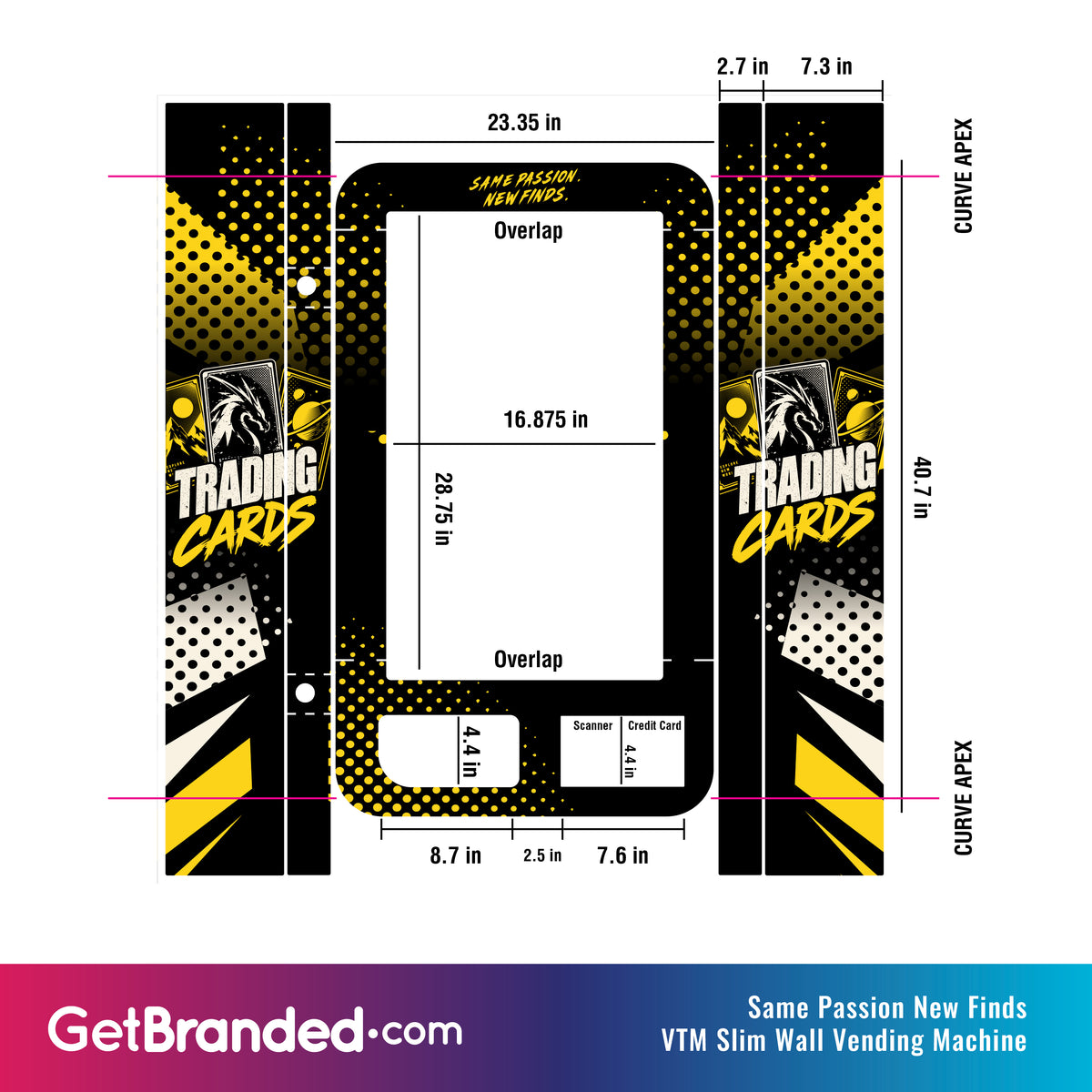 Same Passion New Finds VTM Slim Wall Vending Machine Wrap