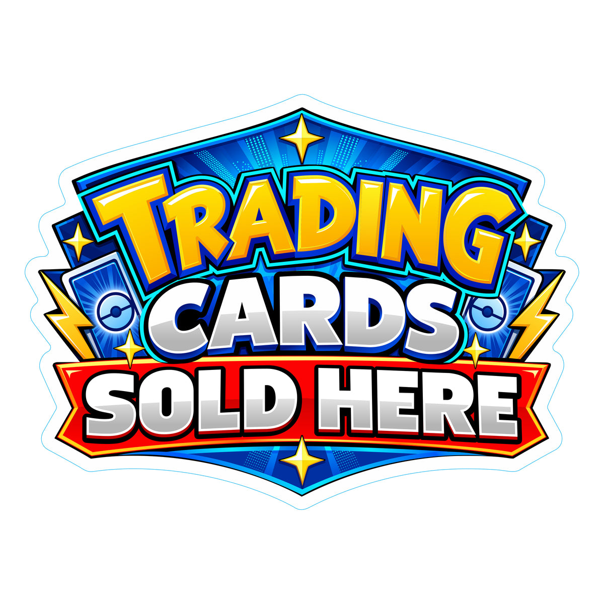 Trading Cards Sold Here Decal