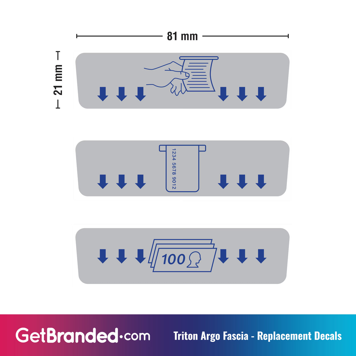 Triton Argo Replacement Instructional Decal Kit