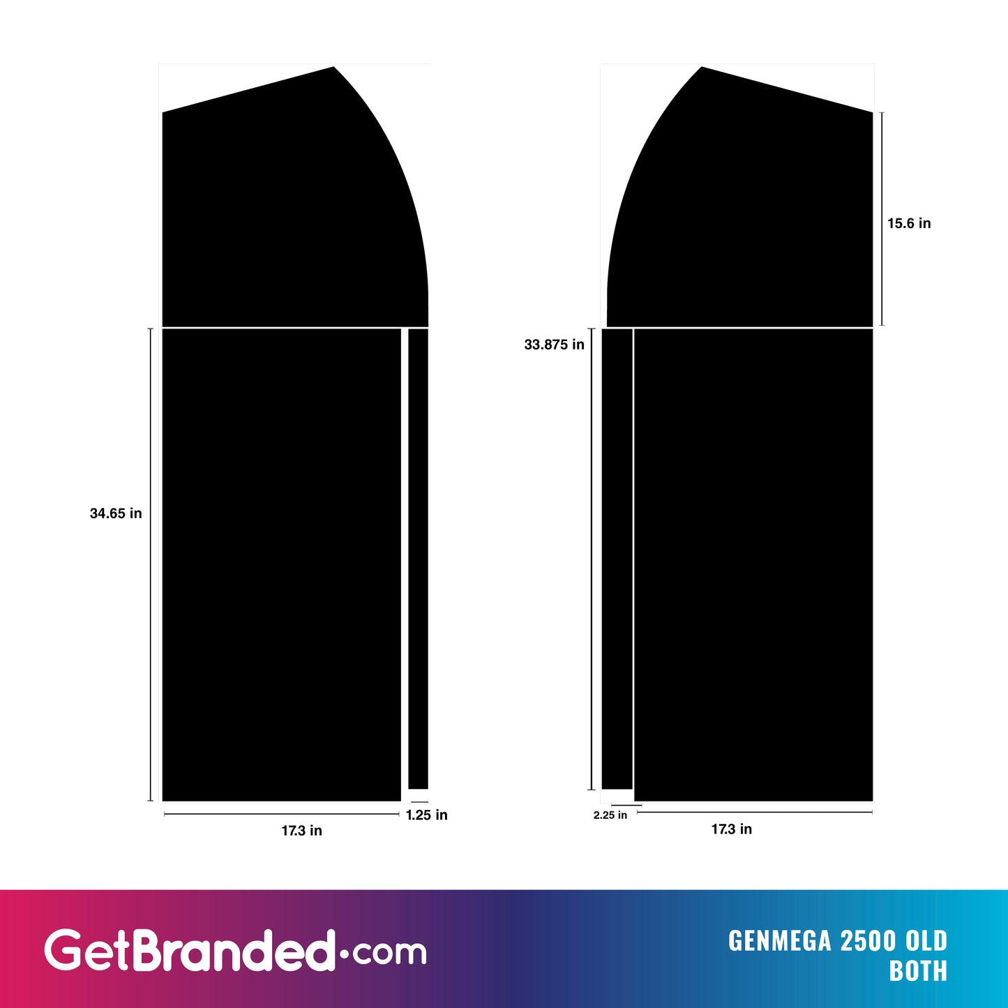 Genmega 2500 old style Left & Right Side SharkSkin® Panel