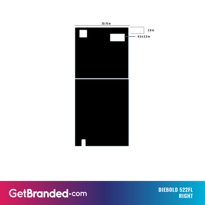 Diebold 522FL right panel dimensions
