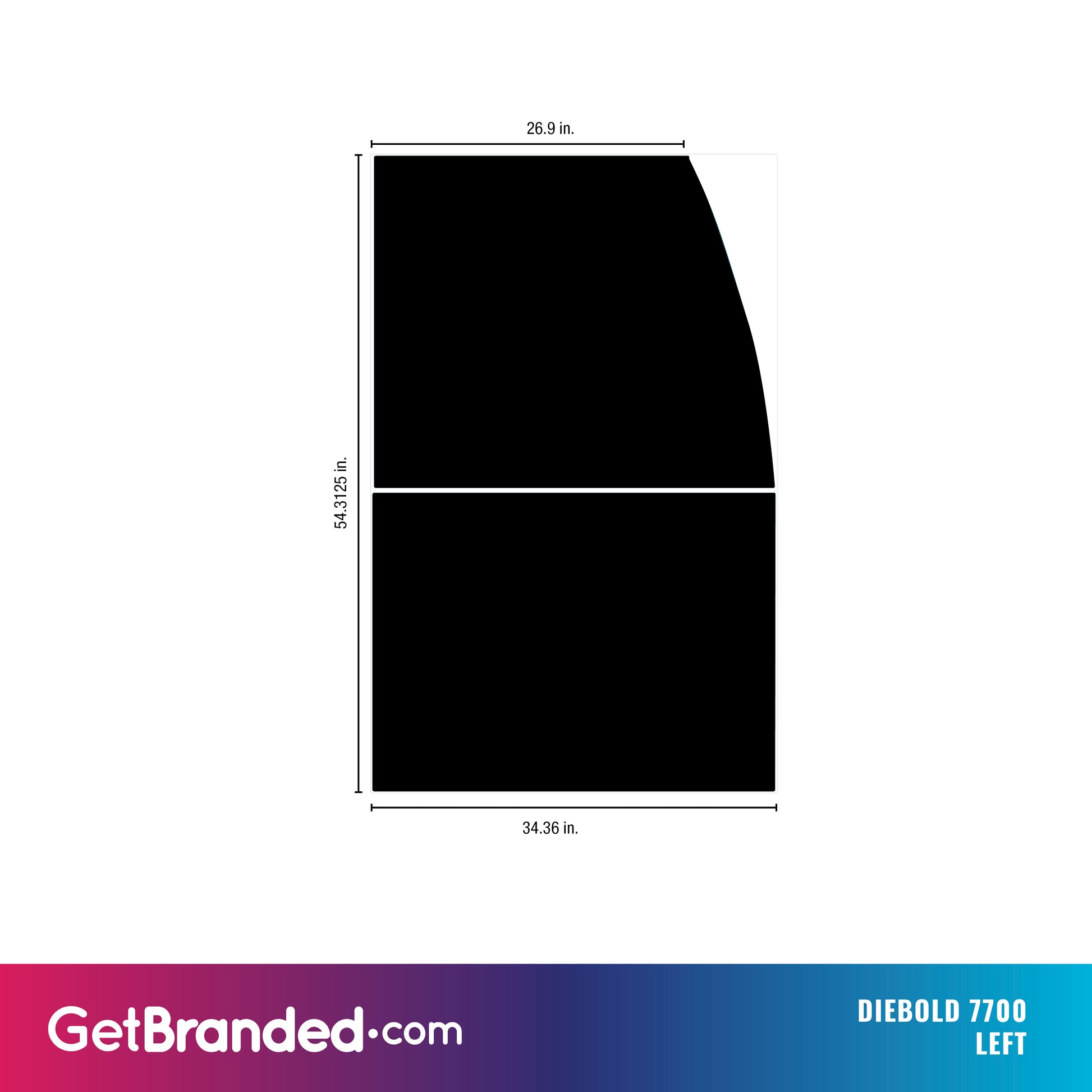 Diebold 7700 left panel dimensions
