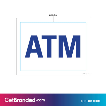 Blue ATM Generic Topper Insert