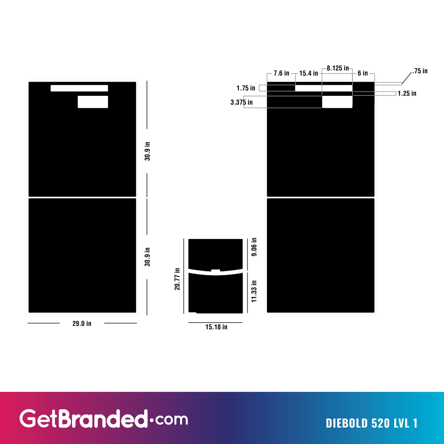 Diebold 520 Level One Safe Wrap Template.