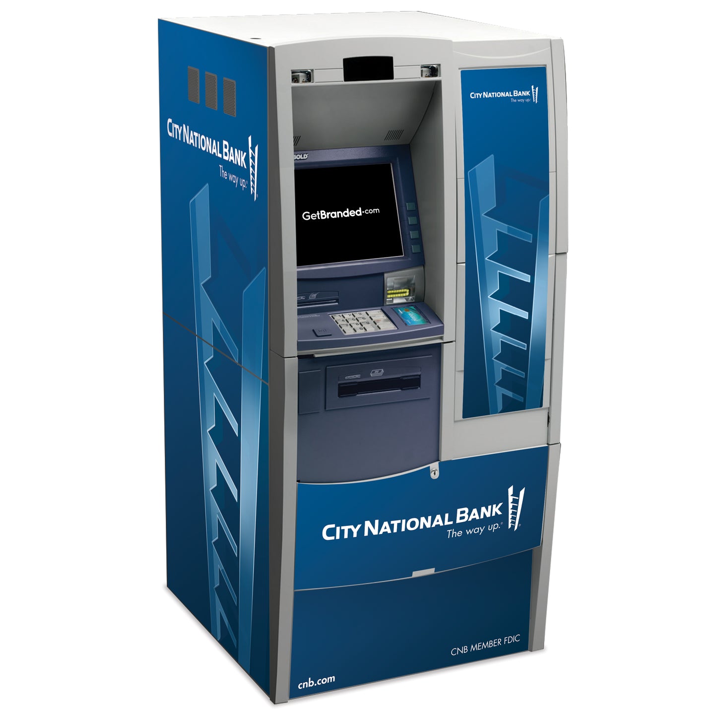 Diebold 720 ATM With Sidecar Wrap Rendering.