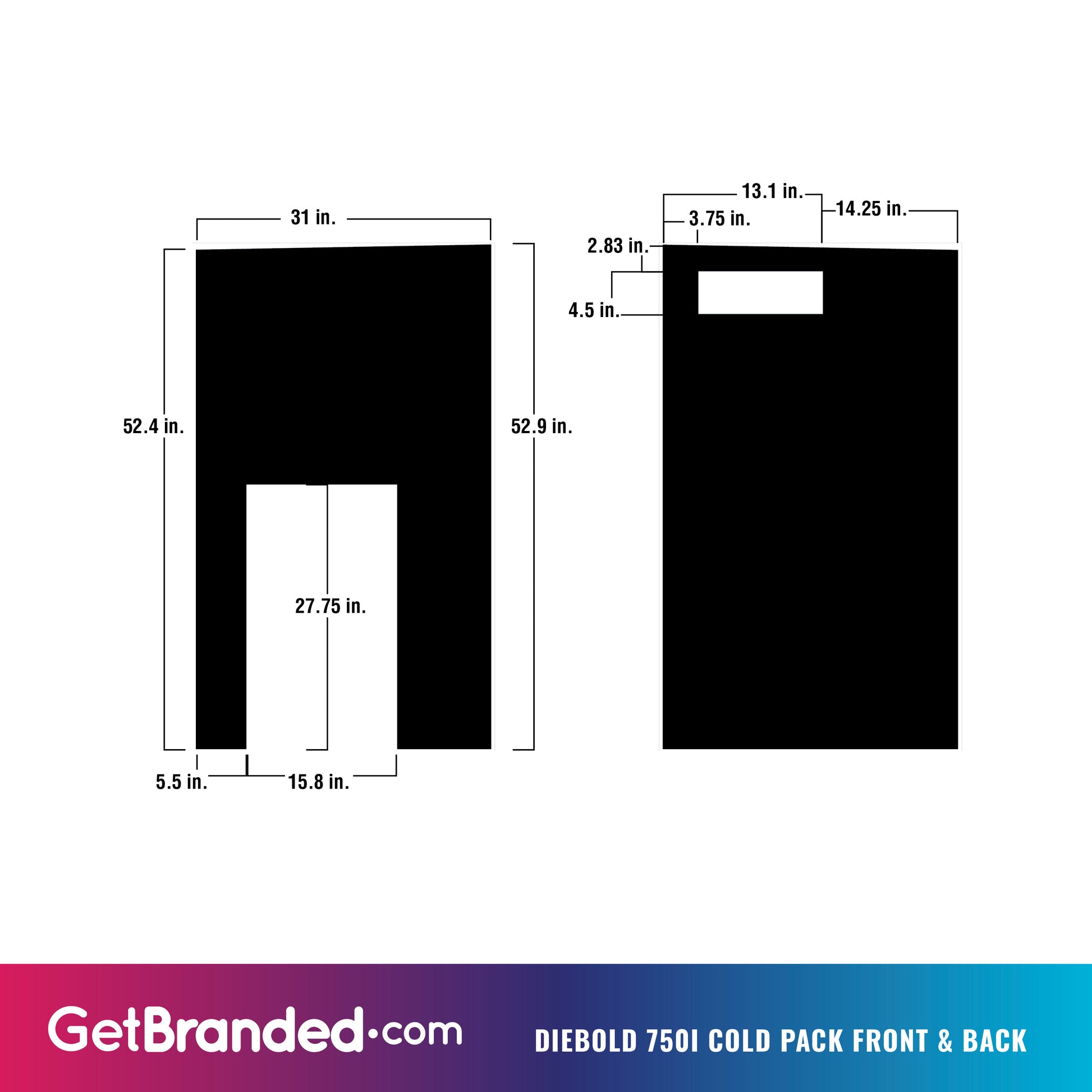 Diebold 750I Cold Pack Front & Back Wrap Template.