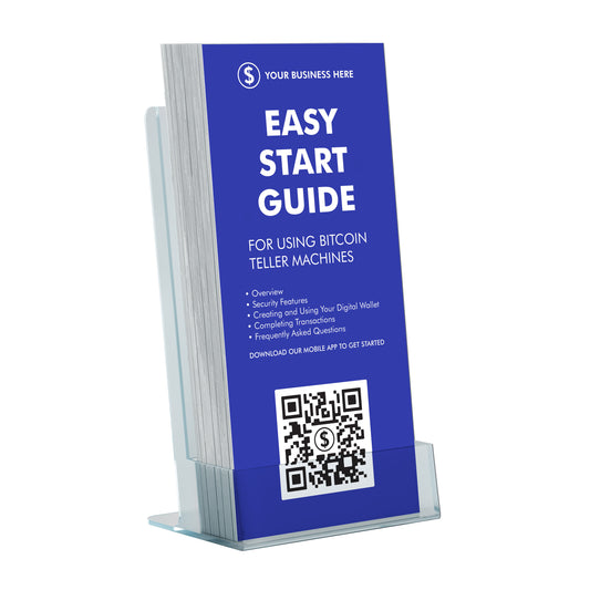 Double-Sided Rack Cards. 4 inches by 9 inches in size.