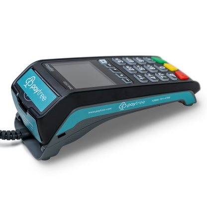 Ingenico Desk 3500 Point of Sale terminal with black and blue design