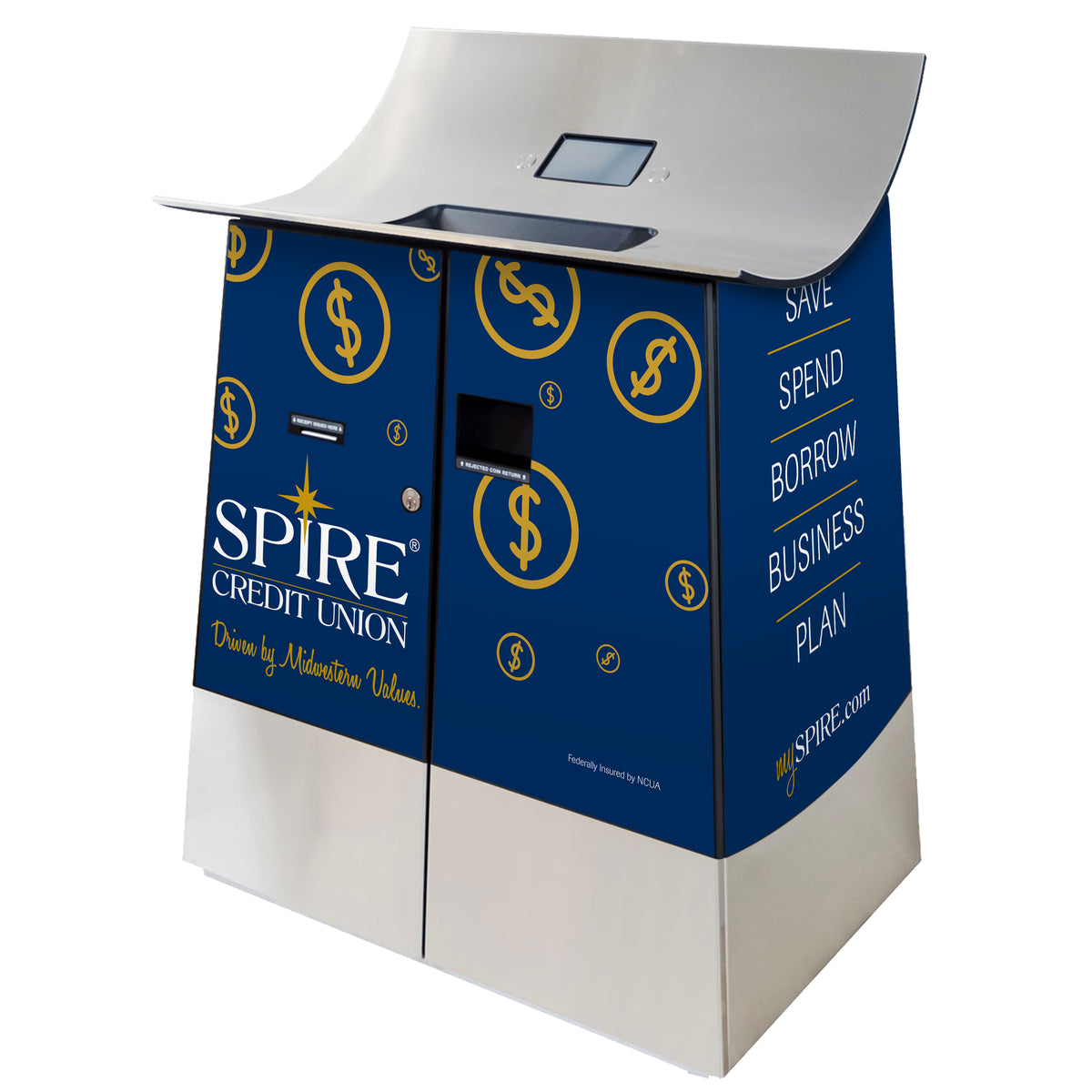 Branded Counter Wraps Magner 709R Coin Counter wrap (Stainless Steel Bottom) – GetBranded.com