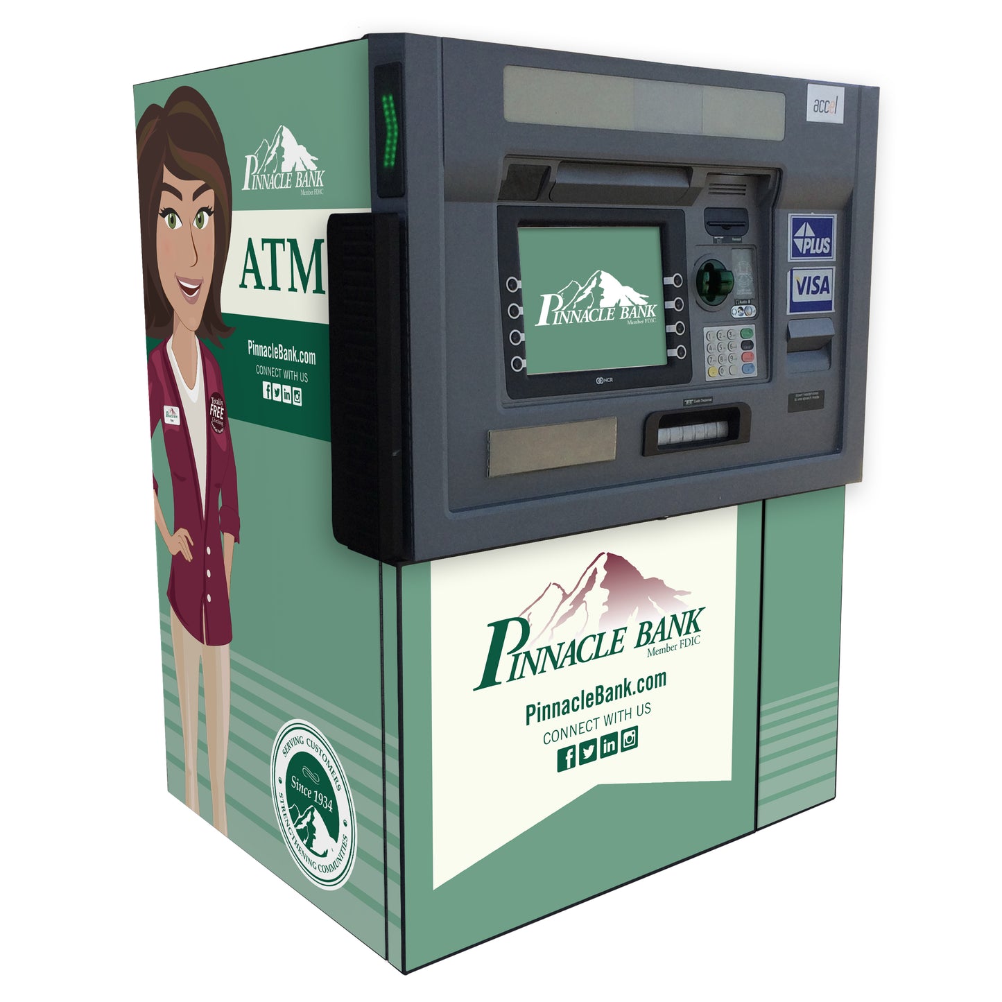 NCR SS38 (6638) ATM/ITM Wrap Rendering.