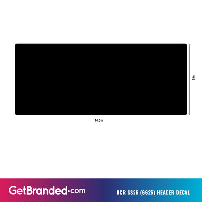 NCR SS26 (6626) ATM Header Decal Template.