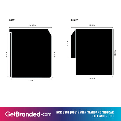 NCR SS81 (6681) ATM Wrap with Standard Sidecar Left & Right Template.