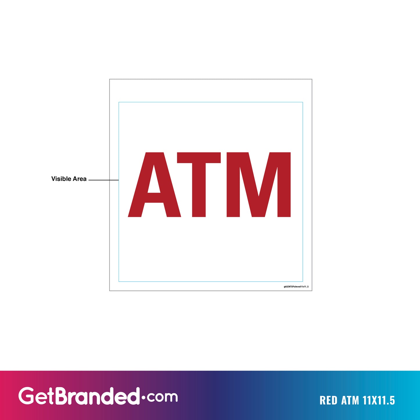Red ATM Generic Topper Insert