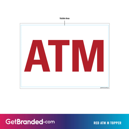 Red ATM Generic Topper Insert