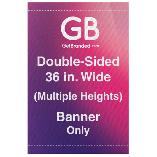 36" Wide Double-Sided Pole Banner (Graphic Only)