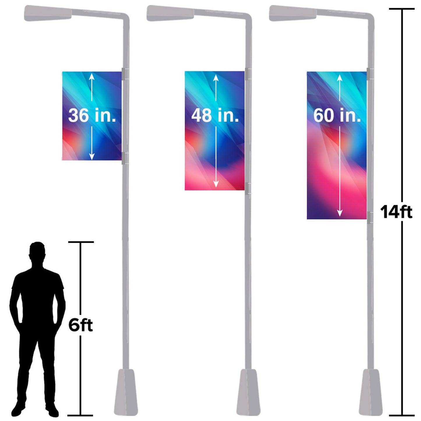 36" Wide Double-Sided Pole Banner (Graphic Only)