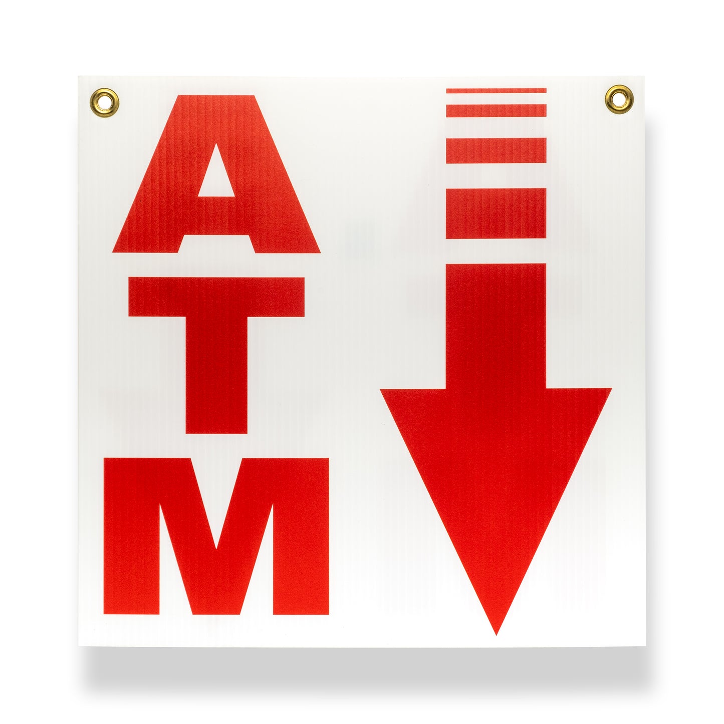 ATM Here Double-sided Coroplast Sign - 16" x 16"