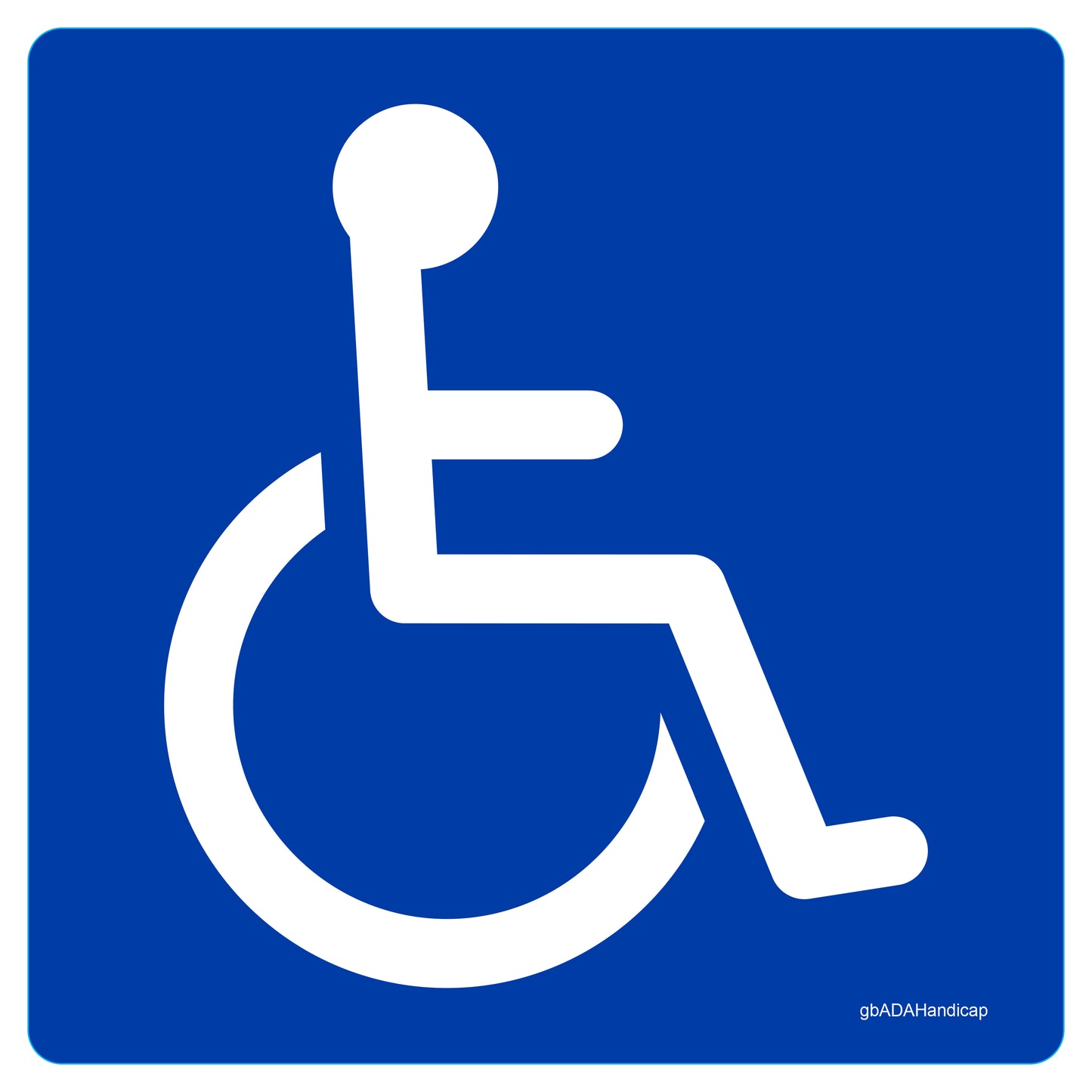ADA Handicap Decal. 5 inches by 5 inches in size.